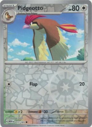 Scarlet & Violet 151 017/165 Pidgeotto (Reverse Holo)