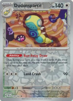 SV Temporal Forces 129/162 Dudunsparce (Reverse Holo)