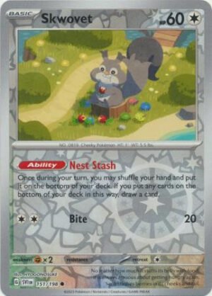 Scarlet & Violet (Base Set) 151/198 Skwovet (Reverse Holo)
