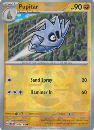 SV Prismatic Evolutions 048/131 Pupitar (MASTER BALL Pattern Holo)