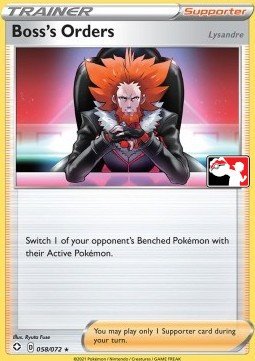 Shining Fates 058/072 Boss's Orders [Lysandre] (Prize Pack League Promo Non-Holo)