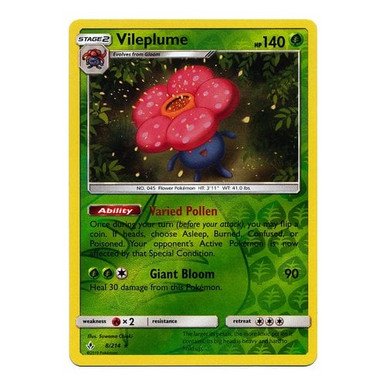 SM Unbroken Bonds 008/214 Vileplume (Reverse Holo)