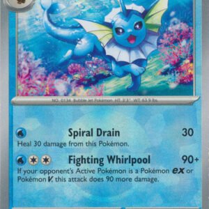 SV Prismatic Evolutions 022/131 Vaporeon (POKE BALL Pattern Holo)
