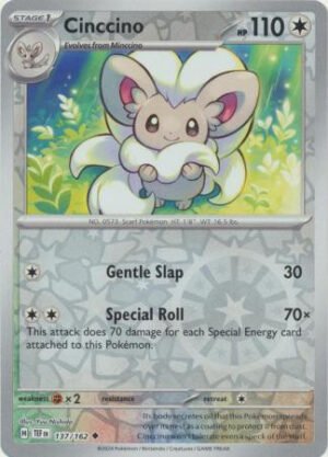 SV Temporal Forces 137/162 Cinccino (Reverse Holo)