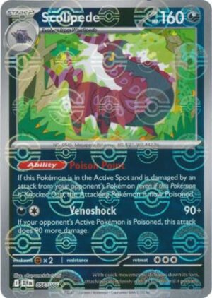 SV Black Bolt 056/086 Scolipede (POKE BALL Reverse Holo)