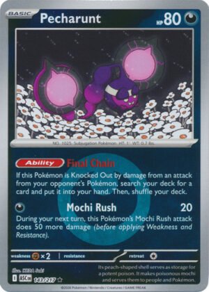 ME Ascended Heroes 143/217 Pecharunt (Reverse Holo ENERGY SYMBOL)