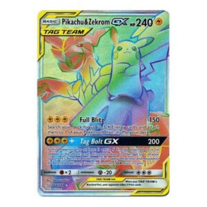 SM Team Up 184/181 Pikachu & Zekrom GX (Rainbow Rare Tag Team)