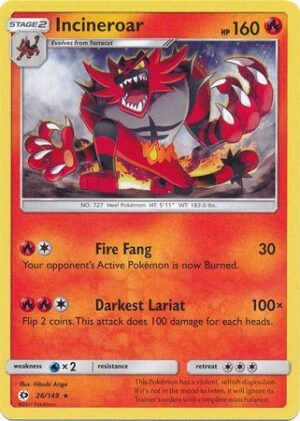Sun and Moon (Base Set) 26/149 Incineroar (Holo)