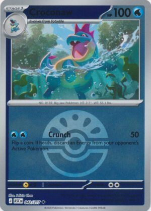 ME Ascended Heroes 042/217 Croconaw (Reverse Holo BALL SYMBOL)