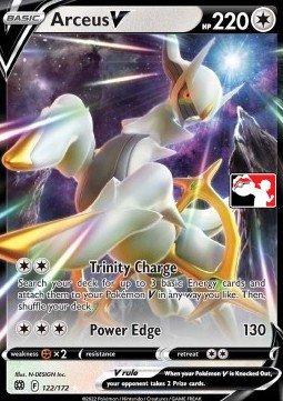 Brilliant Stars 122/172 Arceus V (Prize Pack League Promo)