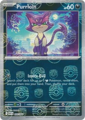 SV White Flare 055/086 Purrloin (MASTER BALL Reverse Holo)