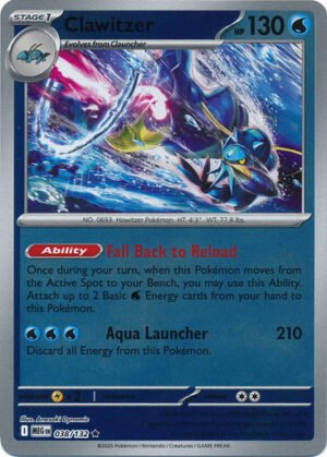 Mega Evolution 038/132 Clawitzer (Reverse Holo)