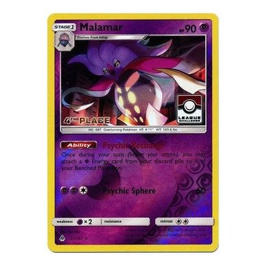 SM Forbidden Light 51/131 Malamar (League Promo 4th Place)