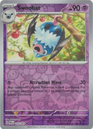 SV Paldean Fates 033/091 Swoobat (Reverse Holo)