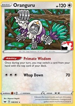 Sword & Shield (Base) 148/202 Oranguru (Prize Pack League Promo Non-Holo)