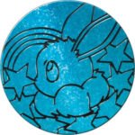 Light Blue & Black Glitter Eevee Oversized Coin