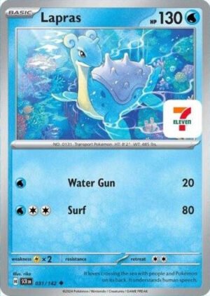 SV Stellar Crown 031/142 Lapras (7-Eleven Stamp)