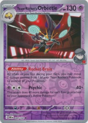 SV Destined Rivals 089/182 Team Rocket’s Orbeetle (Reverse Holo)