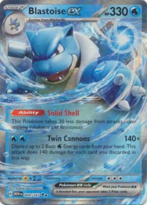 Scarlet & Violet 151 009/165 Blastoise ex (Half Art)