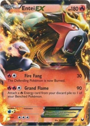 Dark Explorers 13/108 Entei EX (Half Art)