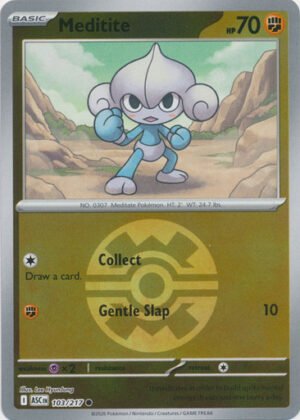 ME Ascended Heroes 103/217 Meditite (Reverse Holo BALL SYMBOL)
