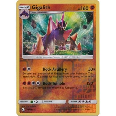 Sun and Moon (Base Set) 71/149 Gigalith (Reverse Holo)