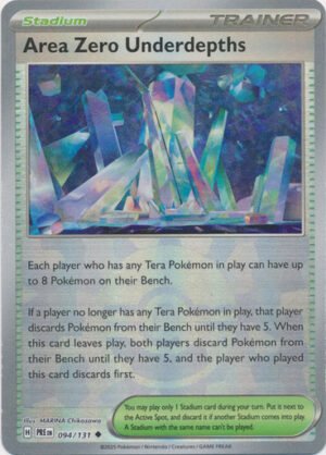 SV Prismatic Evolutions 094/131 Area Zero Underdepths (POKE BALL Pattern Holo)