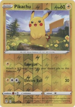 Evolving Skies 049/203 Pikachu (Reverse Holo)
