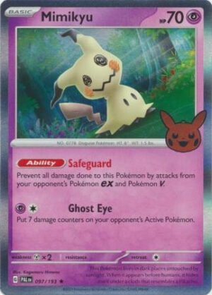 SV Paldea Evolved 097/193 Mimikyu (Pikachu Pumpkin Holo Stamp)