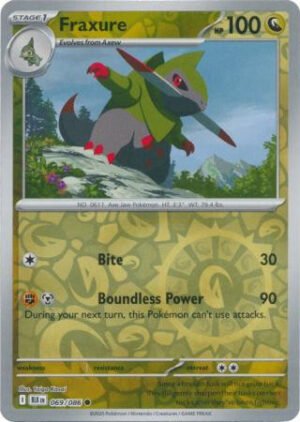 SV Black Bolt 069/086 Fraxure (Reverse Holo)