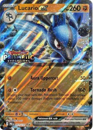SV Prismatic Evolutions 051/131 Lucario ex (Prismatic Evolutions Stamp)