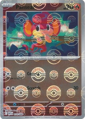 SV White Flare 014/086 Pansear (POKE BALL Reverse Holo)