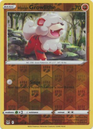 SWSH Lost Origin 083/196 Hisuian Grtowlithe (Reverse Holo)