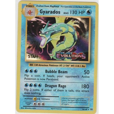 XY Evolutions 34/108 Gyarados (Prerelease Promo STAFF)