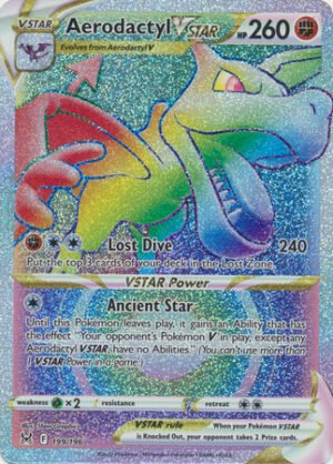 SWSH Lost Origin 199/196 Aerodactyl VSTAR (Rainbow Rare)
