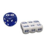 Pokemon GO Blue w/ White Speckles & White (small) Dice