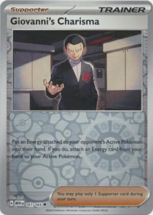 Scarlet & Violet 151 161/165 Giovanni's Charisma (Reverse Holo)