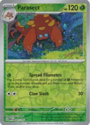 Scarlet & Violet 151 047/165 Parasect (Reverse Holo)