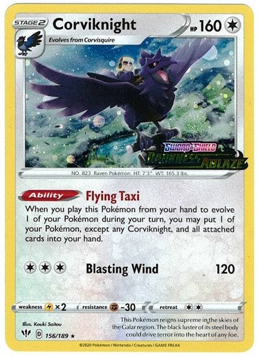 Darkness Ablaze 156/189 Corviknight (Cosmo Holo Set Stamp)