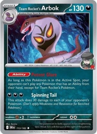 SV Destined Rivals 113/182 Team Rocket's Arbok