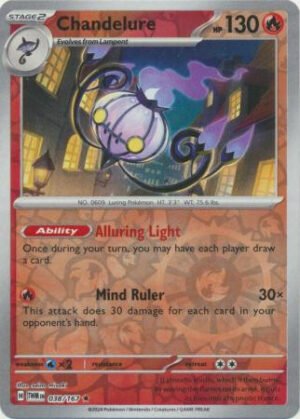 SV Twilight Masquerade 038/167 Chandelure (Reverse Holo)