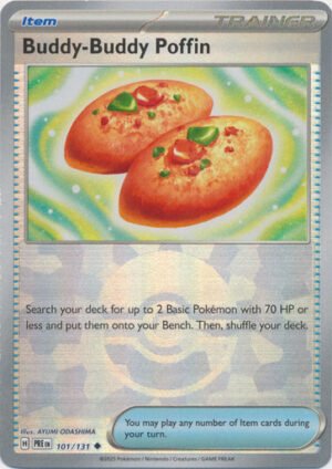 SV Prismatic Evolutions 101/131 Buddy-Buddy Poffin (POKE BALL Pattern Holo)