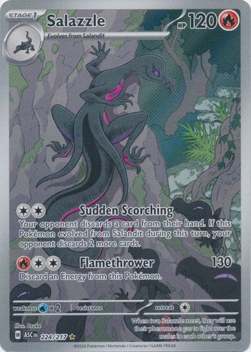 ME Ascended Heroes 224/217 Salazzle (Illustration Rare)
