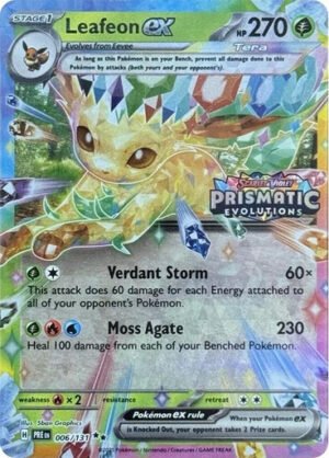 SV Prismatic Evolutions 006/131 Leafeon ex (Prismatic Evolutions Stamp)