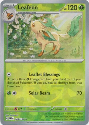 SV Prismatic Evolutions 005/131 Leafeon (POKE BALL Pattern Holo)