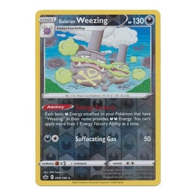 Chilling Reign 096/198 Galarian Weezing (Reverse Holo)