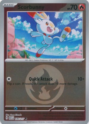 ME Ascended Heroes 036/217 Scorbunny (Reverse Holo ENERGY SYMBOL)