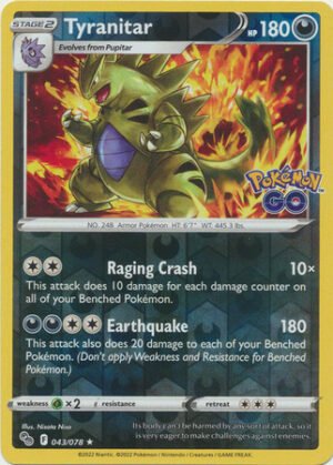 Pokemon GO 043/078 Tyranitar (Reverse Holo)