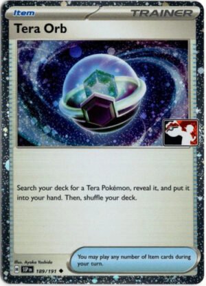 SV Surging Sparks 189/191 Tera Orb (Prize Pack League Promo Cosmo Holo)