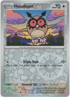 SV Stellar Crown 114/142 Hoothoot (Reverse Holo)